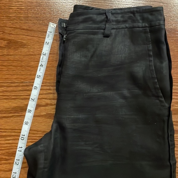 DKNY Lined LINEN wide leg BERMUDA shorts Black size Small - Picture 10 of 12